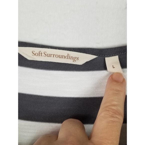 SOFT SURROUNDINGS "Adrift" Striped Top - Picture 5 of 6
